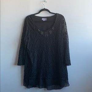 Lacey Black Shirt 2X